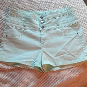 Mint Green high waisted shorts